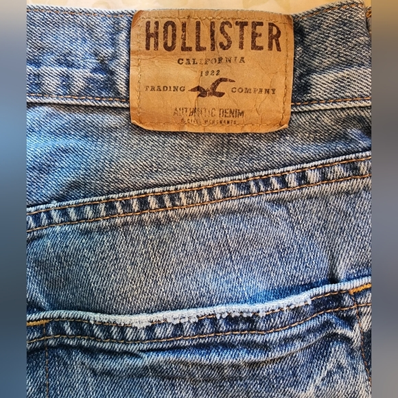 Hollister Straight Leg Blue Denim 5 pocket Jeans Button Fly 31 x 32 - Picture 5 of 9